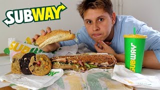 Eine Woche nur SUBWAY ESSEN! 😨🥪  - Selbstexperiment (Bauchschmerzen😱)