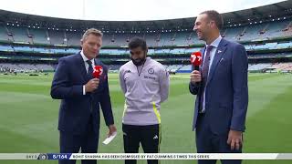 Jasprit Bumrah told Pat Cummins jokingly that this wicket is a Christmas present to batters\