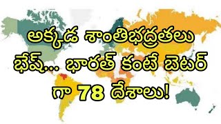 అక్కడ శాంతిభద్రతలు భేష్... భారత్ కంటే బెటర్ గా 78 దేశాలు!/ 78 countries are better than India!