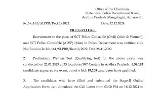 Ap constable  PMT \u0026 PST admit cards out