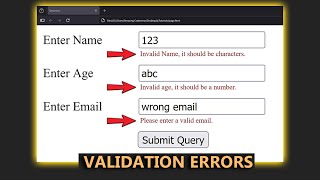 Show Error Message Below Each Input | JavaScript Form Validation