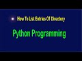 How to list folders and files using python