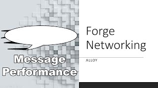 Chat message performance questions - Forge Networking Alloy Unity Engine