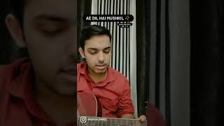 Ae dil hai mushkil guitar lesson | ae dil hai mushkil guitar cover | Tu safar mera | #shorts