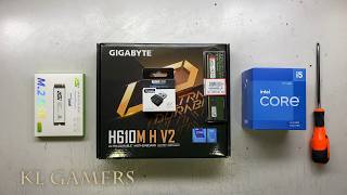 intel Core i5 12400 GIGABYTE H610M H V2 AGi SSD TOTOLINK WIFI DDR5 PC Build