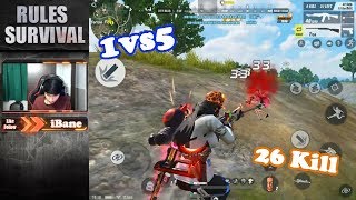 ប៉ះហើយគ្នាយើង Solo vs Fireteam 26 Kill!! AN94 & WRO /  Rules of Survival / Ep 178