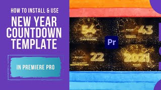New Year Countdown 2022 Template for Premiere Pro | How to Install and Use it