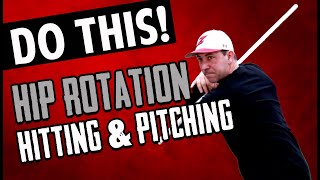 EASY FIX! HIP ROTATION (Hitting & Pitching)