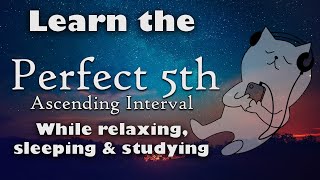 Passive Ear Training: Perfect 5th Interval Ascending (8hrs Acoustic Guitar to relax, sleep, study)