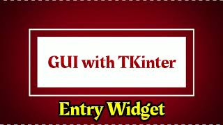 GUI with TKinter || Entry Widget || Password Generation