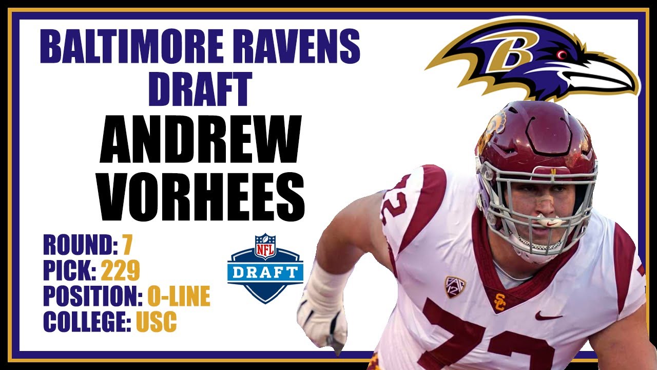 RAVENS SELECT ANDREW VORHEES! AMAZING PICK! INSTANT REACTION - YouTube