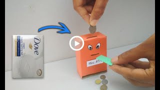 How to make mini ATM machine | DIY coin box | Soap box ATM