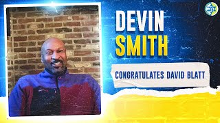 Devin Smith congratulates David Blatt | דווין סמית' מברך את דייויד בלאט לרגל כניסתו להיכל המכבים