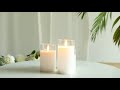 JHY DESIGN Set of 3 Glass Wax Flameless Candles 3D Effect LEDCandles Actual Work Demonstration Video