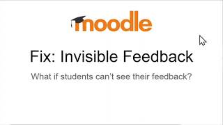 Moodle: Fix Missing Feedback