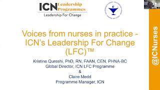 Webinar recording: Voices from nurses in practice – ICN’s Leadership for Change (LFC)™