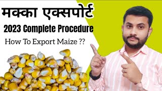 How To Export Maize From India || मक्का केसे एक्सपोर्ट करे || How to Export Corn || Export Import