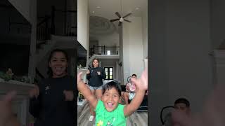 Mom and son do TikTok trend and dad is confused #shorts