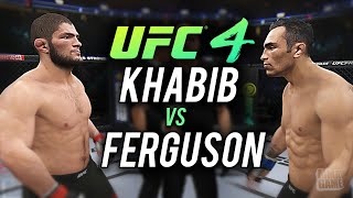 EA Sports UFC 4 - KHABIB NURMAGOMEDOV vs TONY FERGUSON CPU vs CPU (RAW GAMEPLAY)