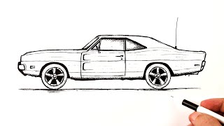 How to draw a Dodge Charger