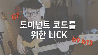 도미넌트 코드는 당황하지 말고 이 LICK으로 해결하세요 ㅣ 스케일 보다 코드톤이 먼저인 이유 #베이스레슨 #베이스라인 #베이스기타스케일