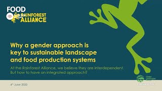 Why a gender approach is key to sustainable landscape and food systems