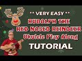 Rudolph The Red Nosed Reindeer - Ukulele Tutorial For Uke Play Along - Easy Christmas