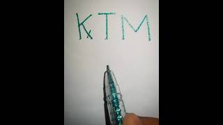 how to draw ktm name logo easy #shorts #viralshorts #logo #ktm #name #art