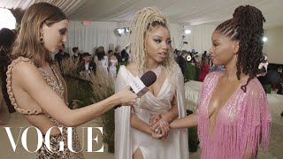 Chloe x Halle on Their Sisterly Rodarte Met Looks | Met Gala 2021 With Emma Chamberlain | Vogue