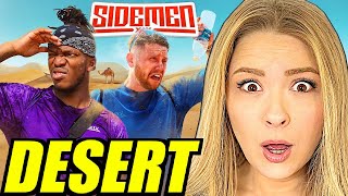 Americans React To SIDEMEN ABANDONED IN THE DESERT CHALLENGE