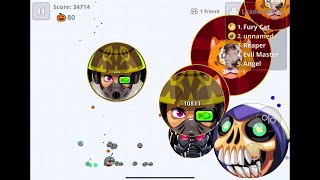 【Agar.io Mobile】ペアで狙い食い朝困鯖潰しと1鯖分