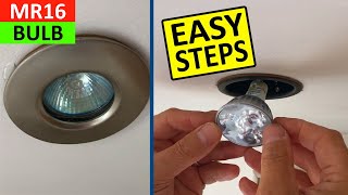 How to replace MR16 Halogen Bulb with a MR16 LED Bulb - 12V MR16 Bulb Replacement with Bathroom LED