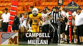 Vaisen Viloria three INTs in varsity debut | SL Replay | Campbell vs. Mililani (Nov. 16, 2018)