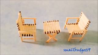 MATCH STICK CHAIR AND TABLE
