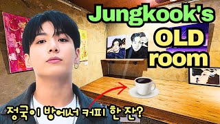 Inside Jungkook's old dorm room! 💜🐰 HYUGA Cafe