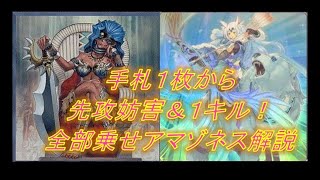 【デッキ解説コンボ紹介】手札１枚からアマゾネスデッキ先攻展開＆返しのターンで１キル【遊戯王】