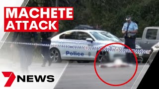 Police are hunting for a killer in Woy Woy after a man was stabbed | 7NEWS