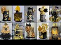 Black And Gold Birthday Cake Ideas/Birthday Cake Ideas/Black Cake Designs 2022/Black And Gold Cake