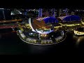 Marina Bay Sands Evening Drone Footage