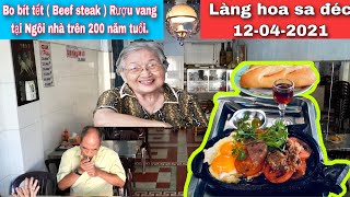 Bò bít tết rượu vang ( Beef steak ) tại Ngôi nhà trên 200 năm ở Làng hoa sa đéc | Khương nhựt minh