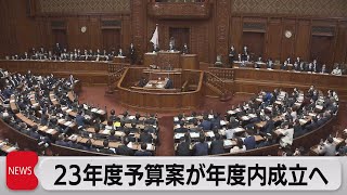 23年度予算案が年度内成立へ（2023年2月28日）