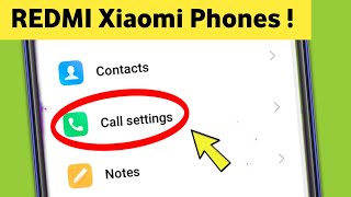 Redmi || Calls Settings in Mi Mobile  Xiaomi Phone