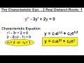 Differential Equation - 2nd Order (14 of 54) The Characteristic Eqn. - 2 Real Roots: Ex. 1