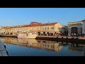 winter stroll along the porto canale leonardesco cesenatico italy