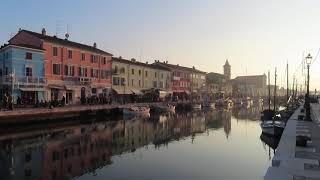 Winter stroll along the Porto Canale Leonardesco - Cesenatico, Italy