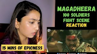 Magadheera | 100 Soldiers Fight Scene Reaction | Ram Charan | Kajal Aggarwal | S. S. Rajamouli