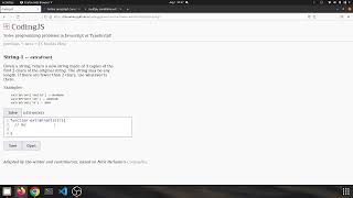 String 1 extraFront Javascript solution