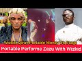 Portable Zazu Meets Wizkid, Perform Together, Wizkid Spray Him Money On Stage