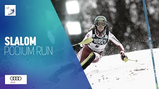 Katharina Liensberger (AUT) | 3rd place | Women's Slalom | Zagreb | FIS Alpine