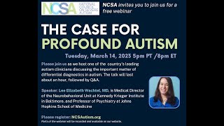 The Case for Profound Autism, with Dr. Lee Wachtel